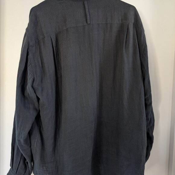 Ecole de Pensee shirt blouse mens collarless - Picture 2 of 3